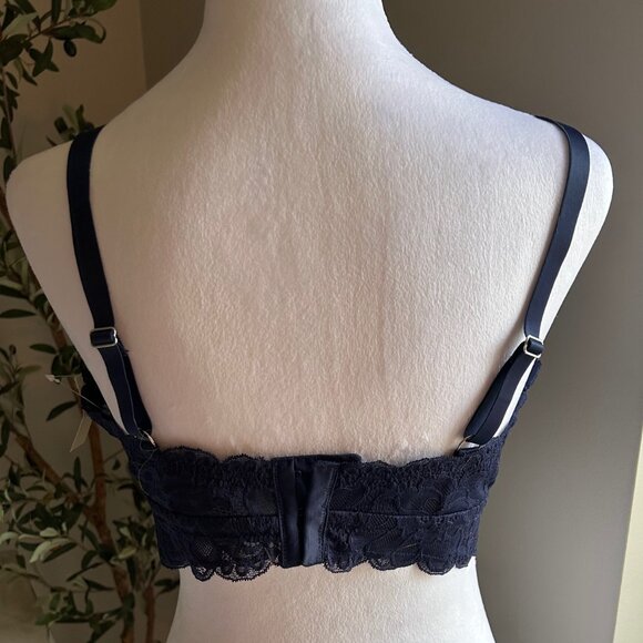 Aerie Navy Blue Bralette with Silver Accents - Size XL NWT - Picture 3 of 6